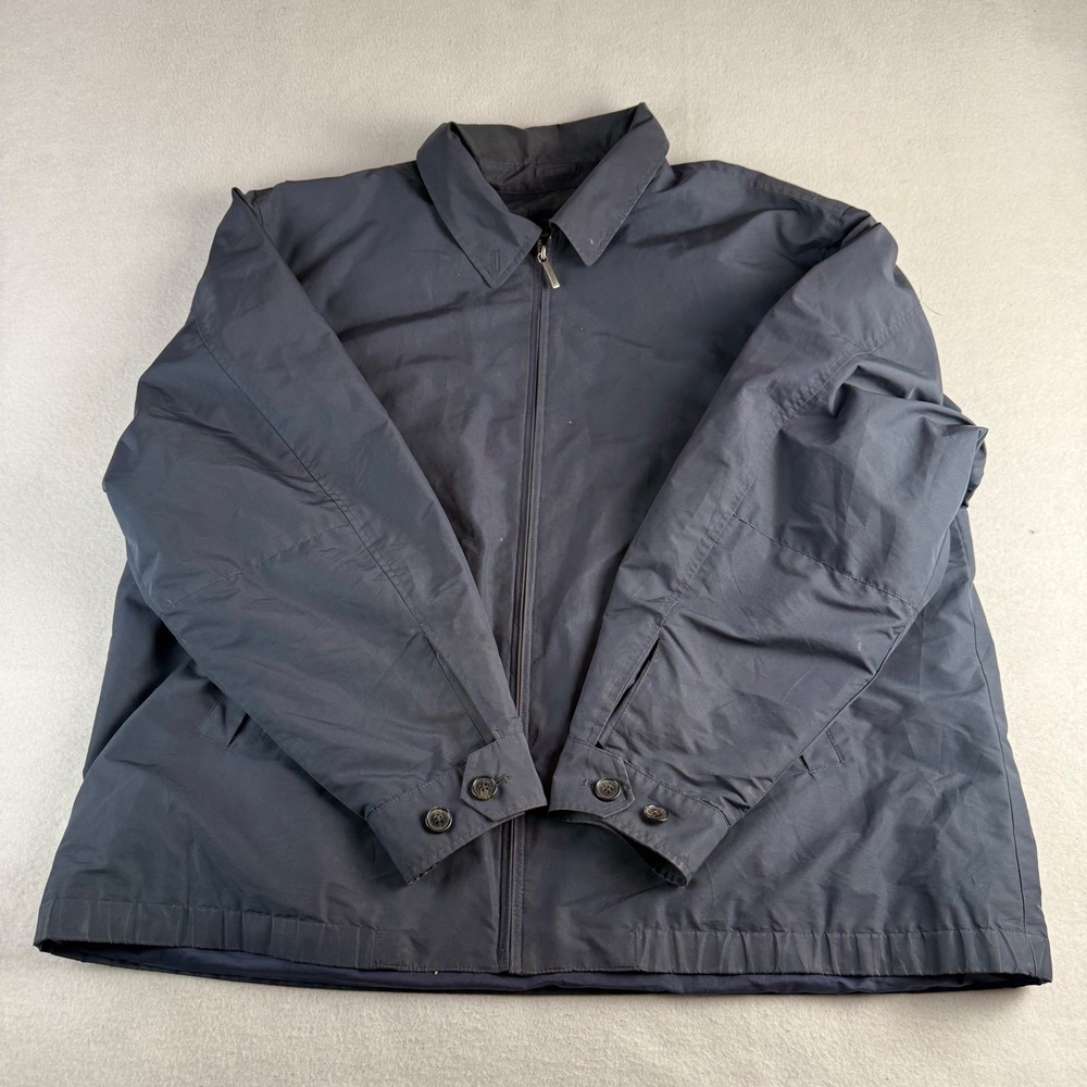 Brooks Brothers 346 Mens XL Navy Blue Harrington Jacket Full Zip Lightweight
